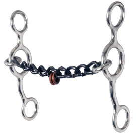 Reinsman Jr Cowhorse Chain Mouth Bit with Pacifiers