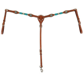 Circle Y Turquoise Round Up Breast Collar