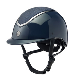 Charles Owen Kylo EQx Helmet Sparkly NAVY side
