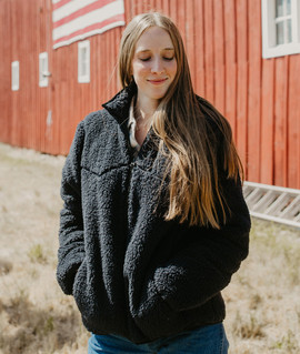 Outback Trading Ivy Fleece Jacket on rider