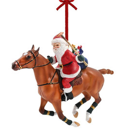 Breyer Polo Playing Santa Ornament