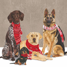 Scarf Dogs Paper Napkins