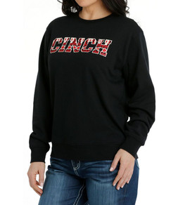 Cinch Logo Crew Sweatshirt BLACK SIDE