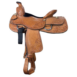 Used Mary's Tack Reiner Western Saddle left side