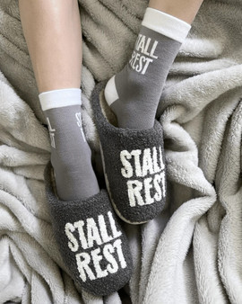 Dreamers & Schemers Stall Rest Slippers GREY