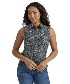 Wrangler Desert Scene Sleeveless Shirt FRONT