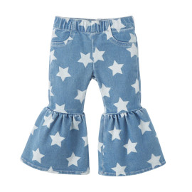 Baby Wrangler Star Ruffle Flare Jeans FRONT