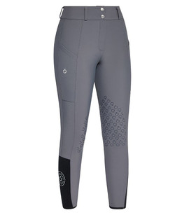 Cavalleria Toscana Perforated Insert Breeches ANTHRACITE front