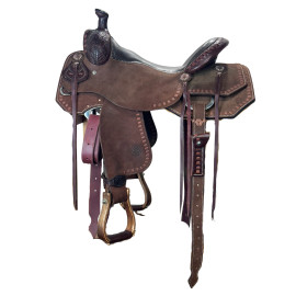 Used Capo Custom Ranch Trail Western Saddle left side