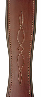 Edgewood Fancy Stitch Leather Overlay Girth with Double End Elastic
Havana detail