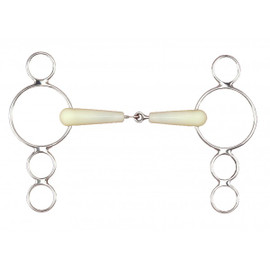 452950 Happy Mouth 3 Ring Single Joint Gag Bit
