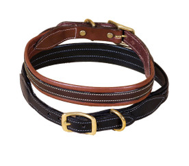 Tory Leather Padded Leather Overlay Dog Collar
Black, Oakbark