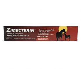Zimecterin Ivermectin Paste Dewormer
FOR HORSES