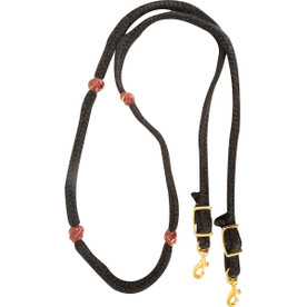 Blended Mohair Barrel Rein with Latigo Knots