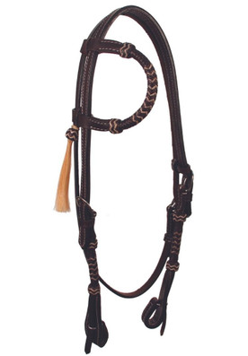 BLR Rawhide Trim Round 1-Ear Headstall