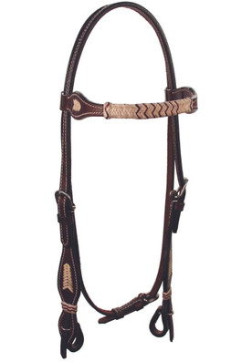 BLR Chevron Rawhide Brow Headstall