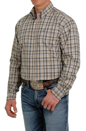 Cinch Plaid Button Down Shirt Long Sleeve side