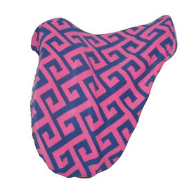 BarnDoll Fleece Saddle + Stirrup Covers NAVY FUCHSIA