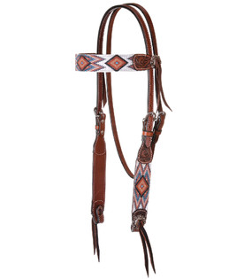 Circle Y Beaded Aztec Infinity Brow Headstall