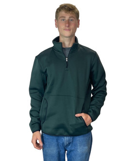 Powder River Men's Heather Knit 1/4 Zip hunter front