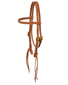 Berlin Leather Rattlesnake Brow Headstall