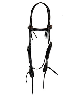 Buckaroo Leather Heart Concho Brow Headstall