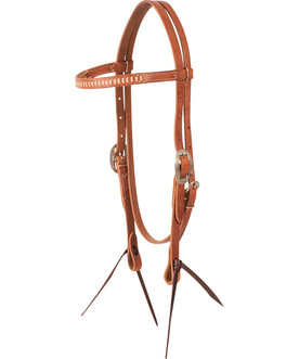 Martin Saddlery Rawhide Lace Browband Headstall natural