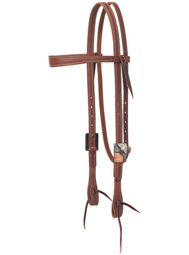 Weaver Square Flower Slim Brow Headstall