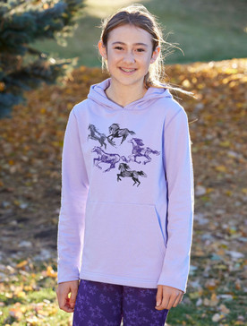 Kerrits Kids Happy Herd Hoodie VIOLET rider