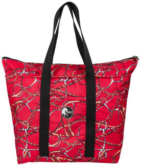 Lila Snaffle Bit Bridles Tote RED FRONT