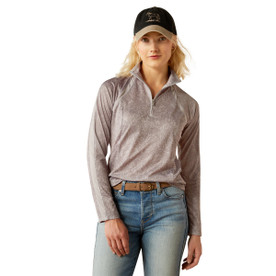 Ariat Sunstopper 3.0 1/4 Zip SILVER FERN FRONT