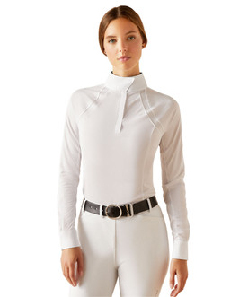 Ariat Sunstopper 3.0 Pro LS Show Shirt WH KAMRN front