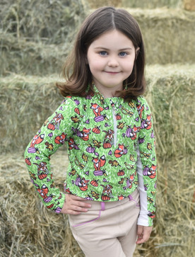 Belle & Bow Foxes & Hounds LS Sun Shirt