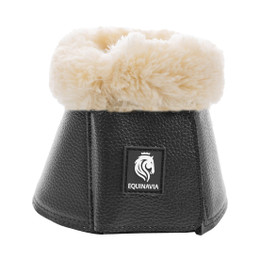 Equinavia Ty Ultra Fleece Overreach Boots BLACK/NATURAL front