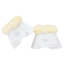 LeMieux Motionflex Fur Edge Overreach Boots WHITE PAIR