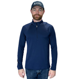 Men's Ovation Half Zip Long Sleeve Shirt NAVY FRONT