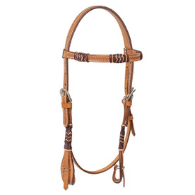 Pony BLR Rawhide Weave Brow Headstall LIGHT