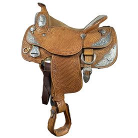 Used Mary's Tack Western Pleasure Saddle left side
