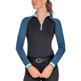 Kastel Denmark Color Block 1/4 Zip LS Shirt FRONT