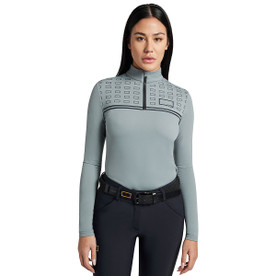 Rider's Gene Jersey Fleece 1/4 Zip LS Shirt LAVA SMOKE FRONT