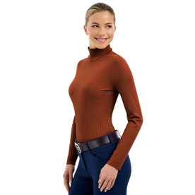 RJ Classics Joelle Mock Neck Shirt CLAY FRONT