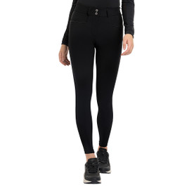LeMieux Isabelle Knee Patch Breeches BLACK FRONT