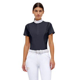 Rider's Gene Navy Jersey Mesh SS Competition Shirt FRONT