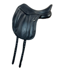 Used Equipe Viktoria Monoflap Dressage Saddle left side