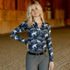 Deinhardt Jeyna Zip Long Sleeve Training Shirt FRONT