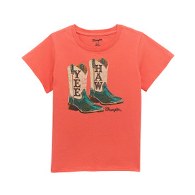 Girls' Wrangler Yee Haw Boots Tee FRONT
