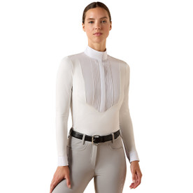 Ariat SolVeil LS Show Shirt WHITE FRONT