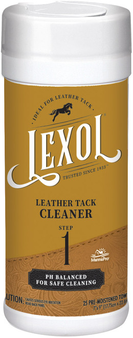 Lexol Leather Tack Cleaner Step 1 Wipes
25 count in pop up dispenser