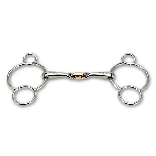 Stübben Steeltec Double Broken 3-Ring Gag SWEET COPPER