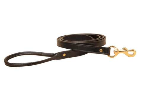 Plain Leather Dog Leash